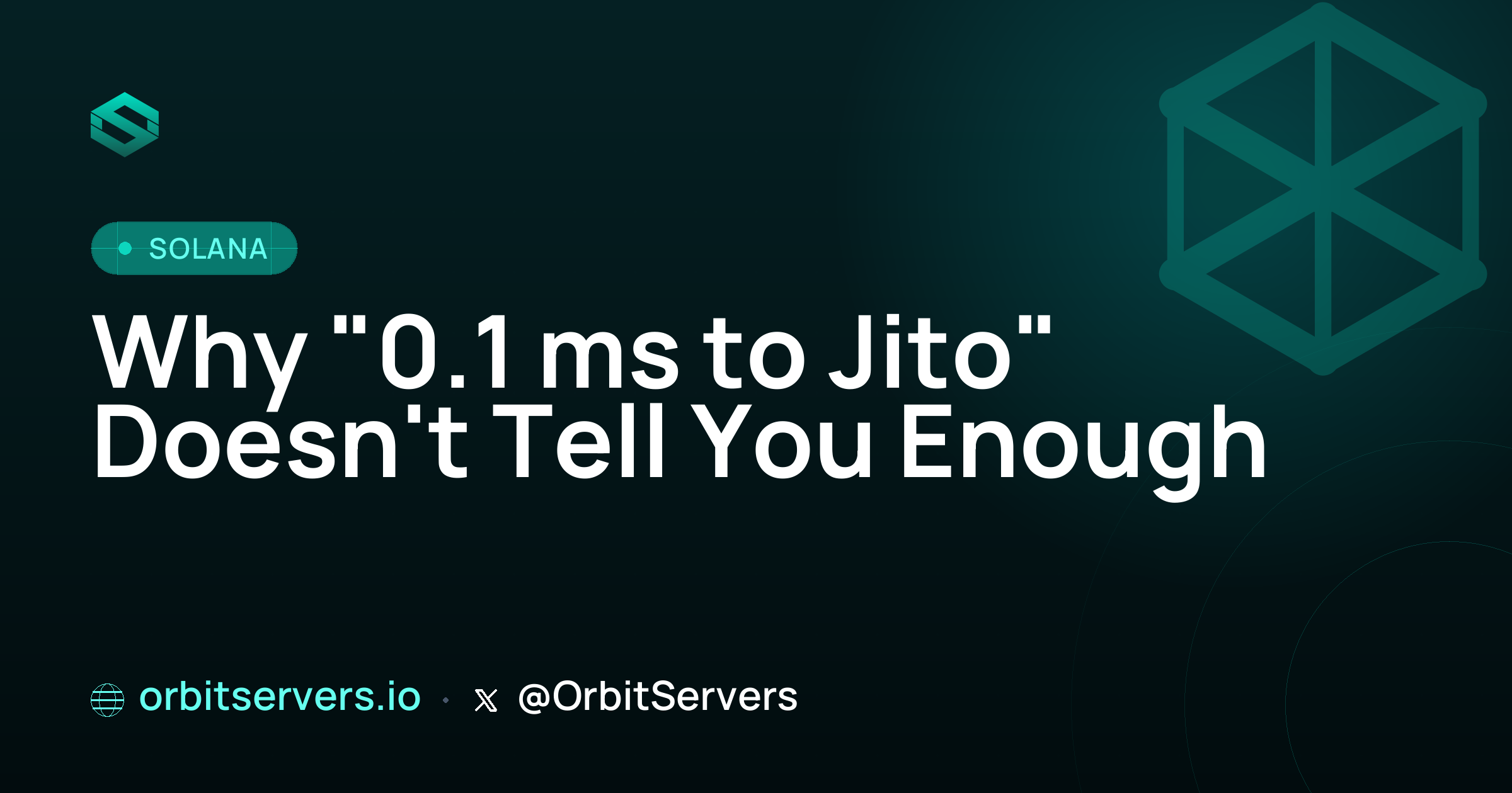 Why "0.1 ms to Jito" Doesn't Tell You Enough